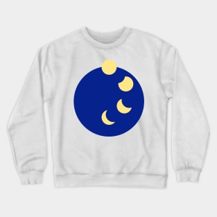 Moonset with Moon Phases Crewneck Sweatshirt
